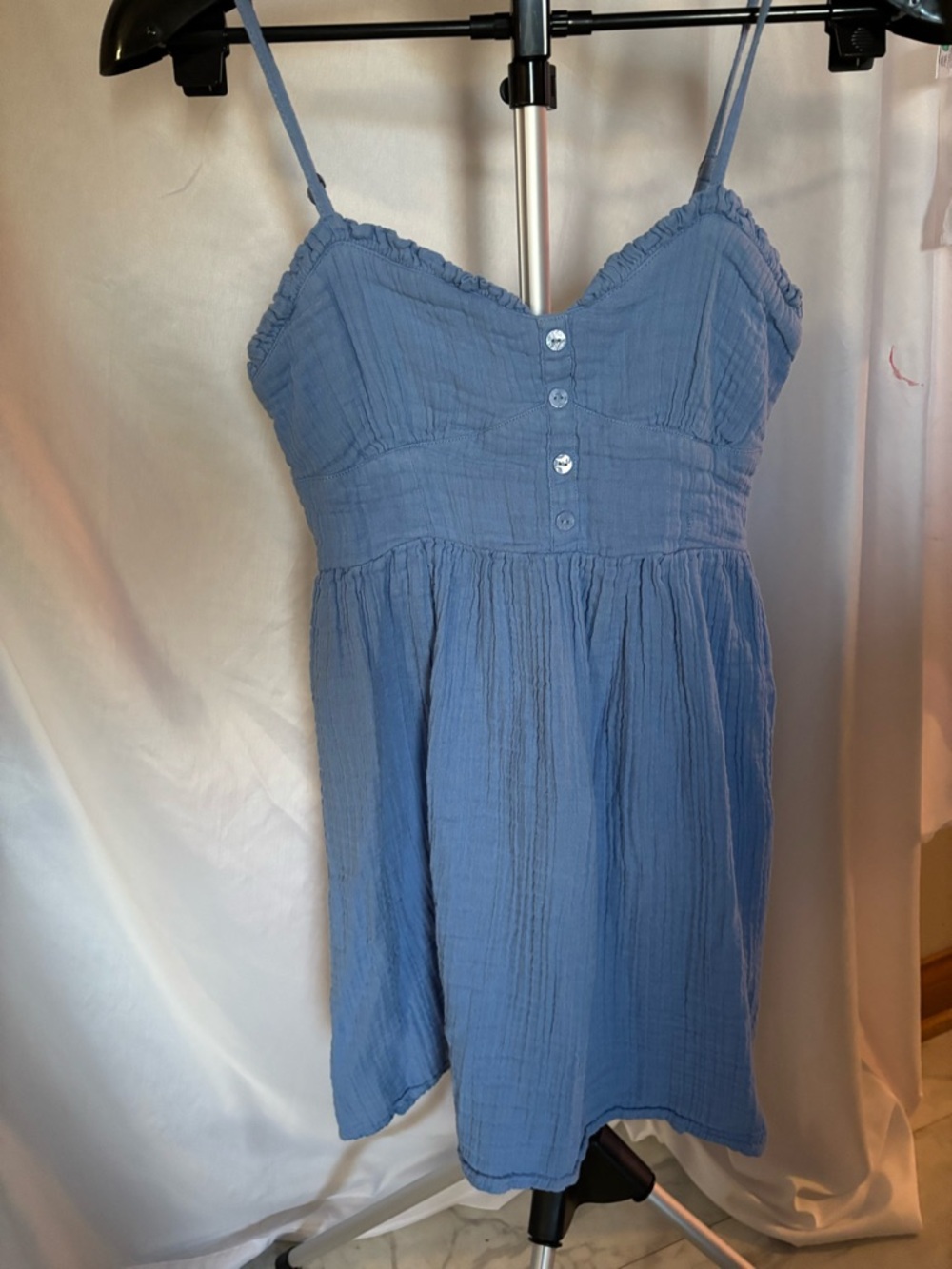 Aeropostale Girls Blue Spaghetti Strap Sundress